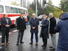 Náměstek V. Mana při zahájení provozu nové trolejbusové linky v Ostravě